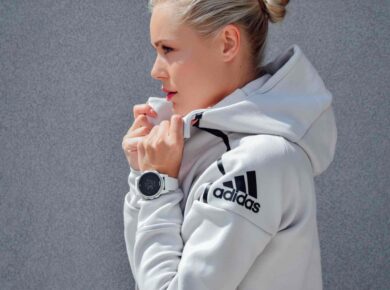 woman wearing Adidas jacket